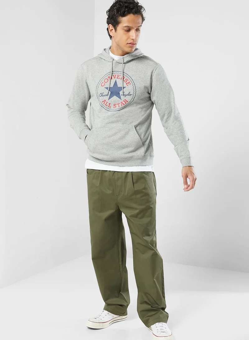 CONVERSE Standard Fit Center Front Large Logo Star Hoodie