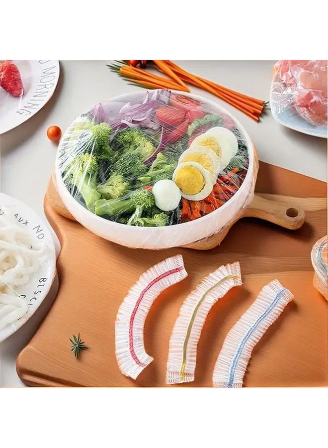 16.54 Inch Large Stretchable Food Wrap Covers 300 Pcs Colorful Dustproof Kitchen Freshness Lids - Image 4
