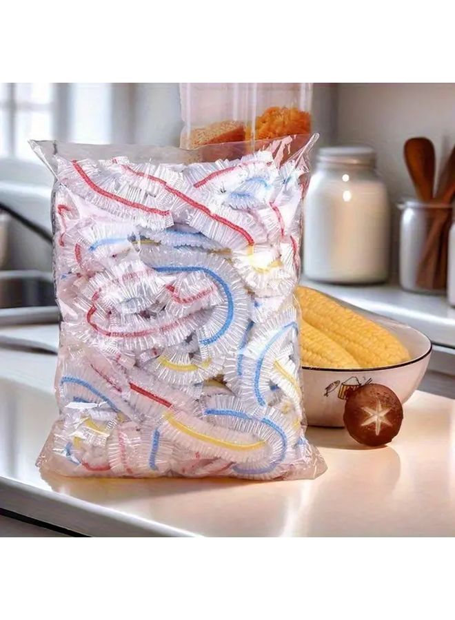 16.54 Inch Large Stretchable Food Wrap Covers 300 Pcs Colorful Dustproof Kitchen Freshness Lids - Image 3