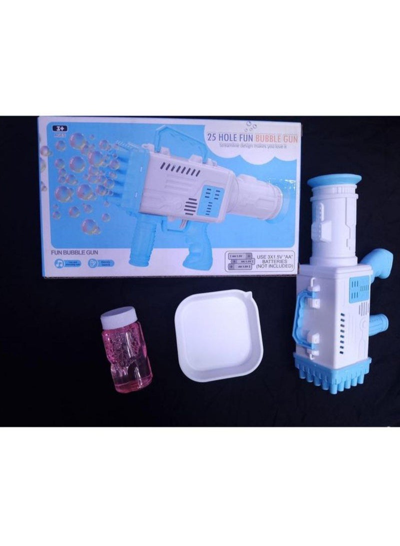 مسدس فقاعات صغير للأطفال، مسدس فقاعات25 فتحة مع أضواء، فقاعات في الدقيقة للأولاد والبنات والأطفال الصغار في الأماكن المغلقة والخارجية وحفلات أعياد الميلاد وحفلات الزفاف