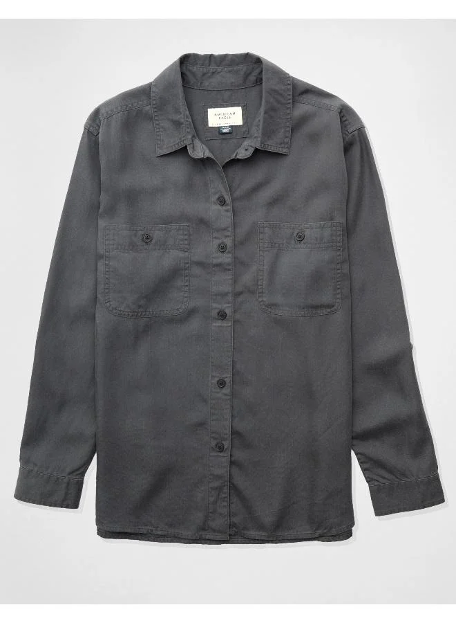 امريكان ايجل AE Bestie Long-Sleeve Button-Up Shirt