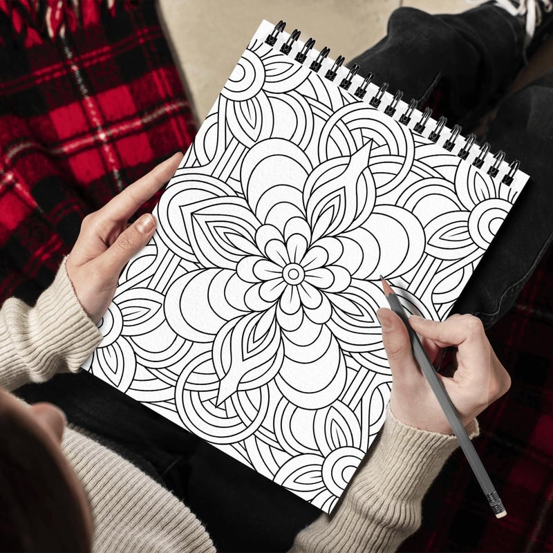 SOUTHERN LOTUS SOUTHERN LOTUS Relaxing Mandalas Coloring Book Spiral Bound for Adults Mindfulness and Relaxing  - Image 5