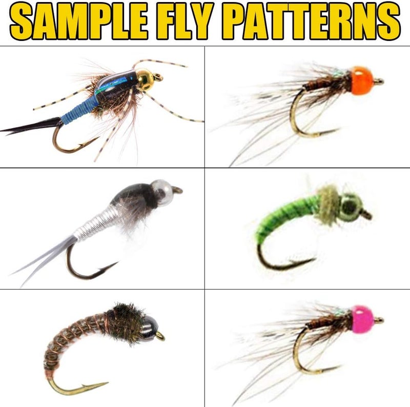 XFISHMAN Tungsten-Fly-Tying-Beads-Heads-Assortment Fly Tying Materials Nymph for Fly Fishing Tungsten Beads 60 Pack - Image 3