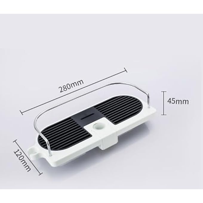 Bathroom Storage ShelfAdjustable Shower ShelfShower Rack OrganiserNo DrillingSnapOn Shower AccessoriesShower Caddy Pole Bathroom Shelf Tray Hanging Bathroom Lift Tray Mounted Showe - Image 3