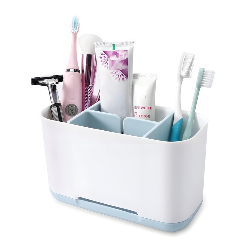 Jinila 6 Compartment Kitchen and Bathroom Caddy Storage Holder Toothbrush Holders and Toiletry Storage Cosmetics, Stationery Organizer (1Pcs, Multicolor) - Image 5