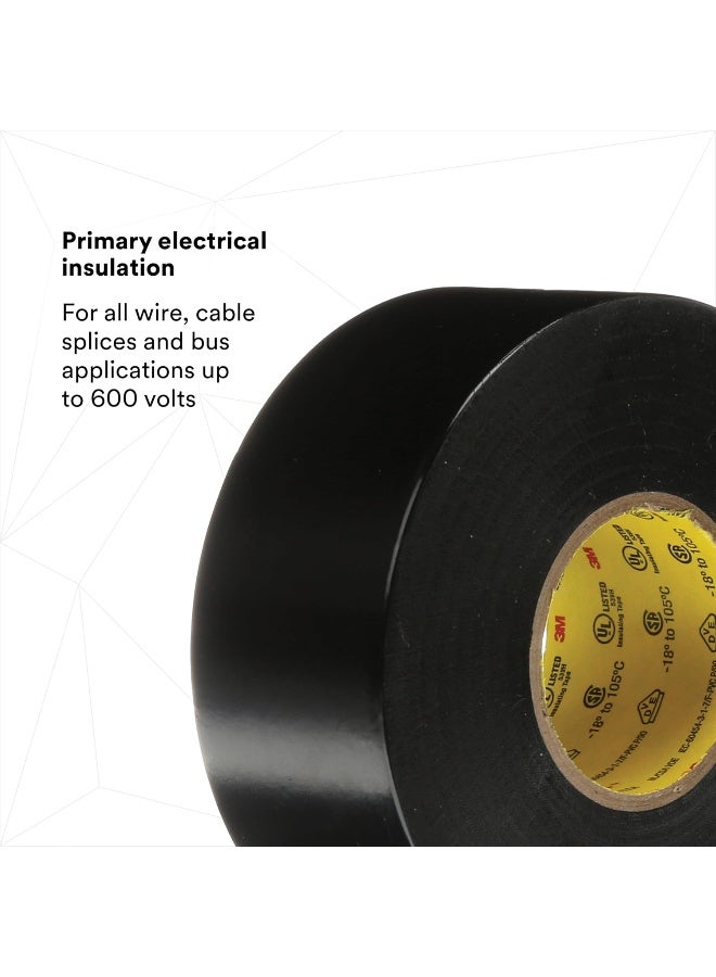 3M ScotchR Super 33Tm Vinyl Electrical Tape 3/4 In X 52 Ft Black