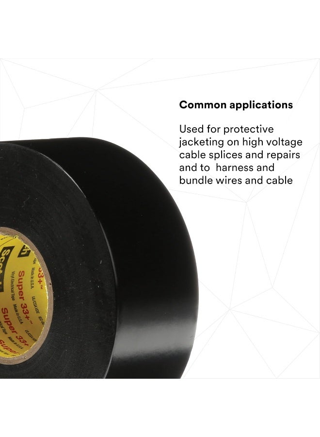 3M ScotchR Super 33Tm Vinyl Electrical Tape 3/4 In X 52 Ft Black