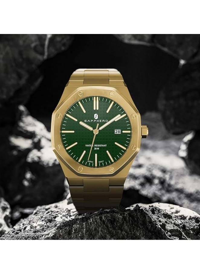 Sapphero Watch for Men Stainless Steel Mens Watches Waterproof Analog Quartz Movement Wrist Watch Gifts for Men - Image 4