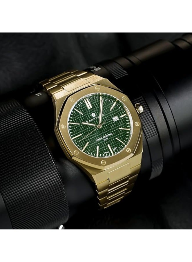 Sapphero Watch for Men Stainless Steel Mens Watches Waterproof Analog Quartz Movement Wrist Watch Gifts for Men - Image 5