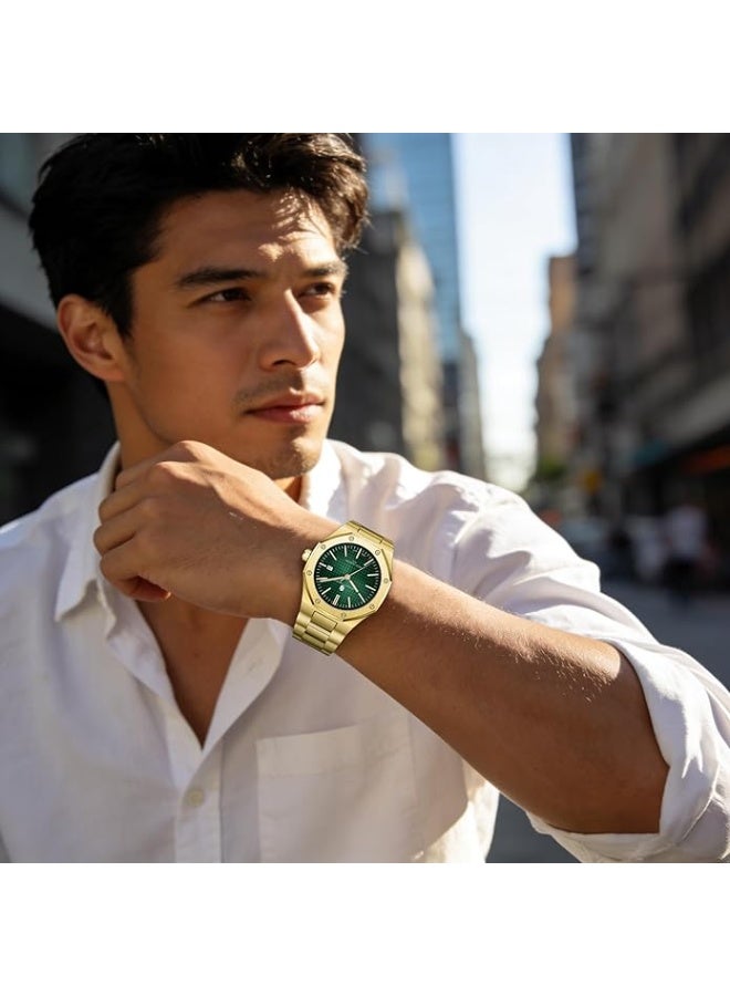 Sapphero Watch for Men Stainless Steel Mens Watches Waterproof Analog Quartz Movement Wrist Watch Gifts for Men - Image 2