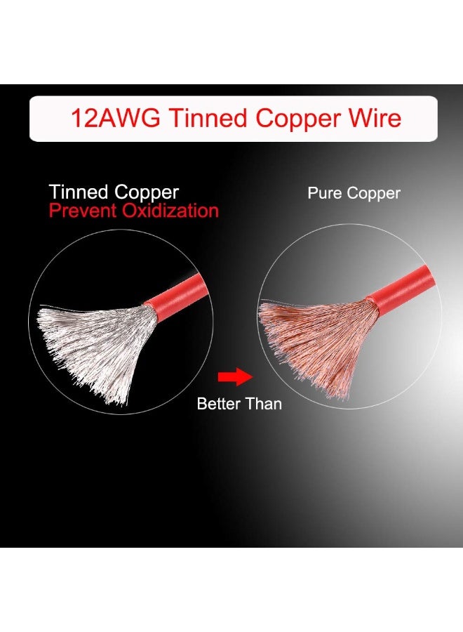 SPARKING [عبوة 2] كابل تمديد 3 قدم 12AWG SAE إلى SAE مع موصل سريع 2 دبوس، حزمة أسلاك ثقيلة مع غطاء مقاوم للماء (3 قدم) - Image 5