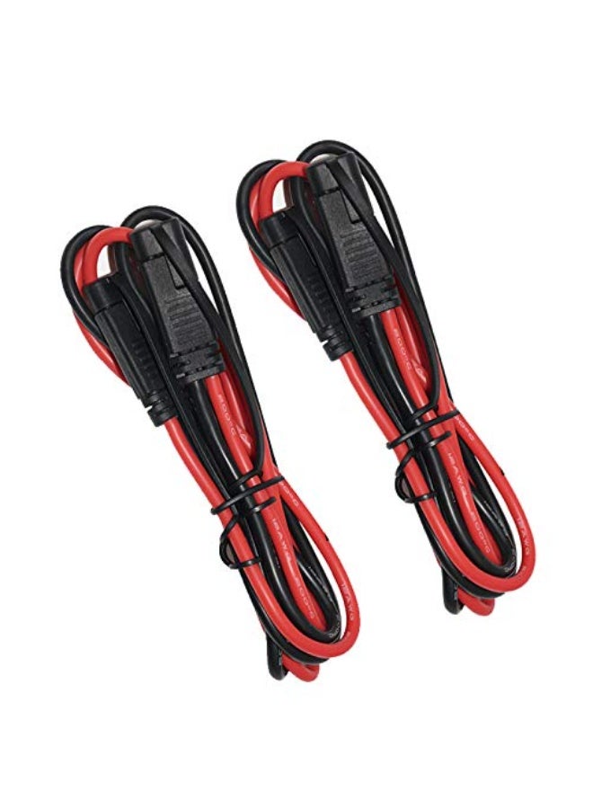 SPARKING [عبوة 2] كابل تمديد 3 قدم 12AWG SAE إلى SAE مع موصل سريع 2 دبوس، حزمة أسلاك ثقيلة مع غطاء مقاوم للماء (3 قدم) - Image 1