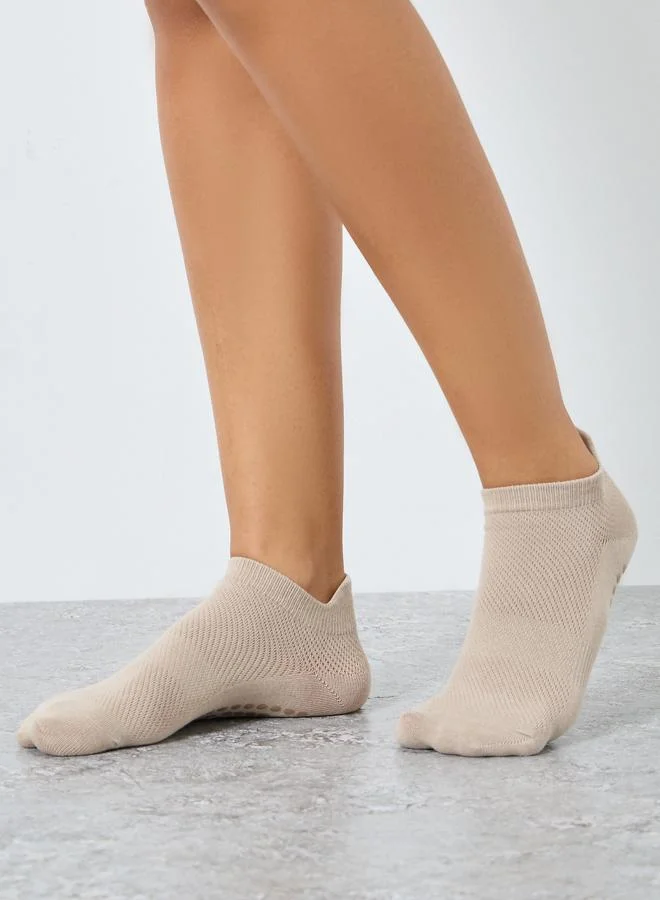 Styli Active Basic Silicon Pad Base Shoe Liner Yoga Socks