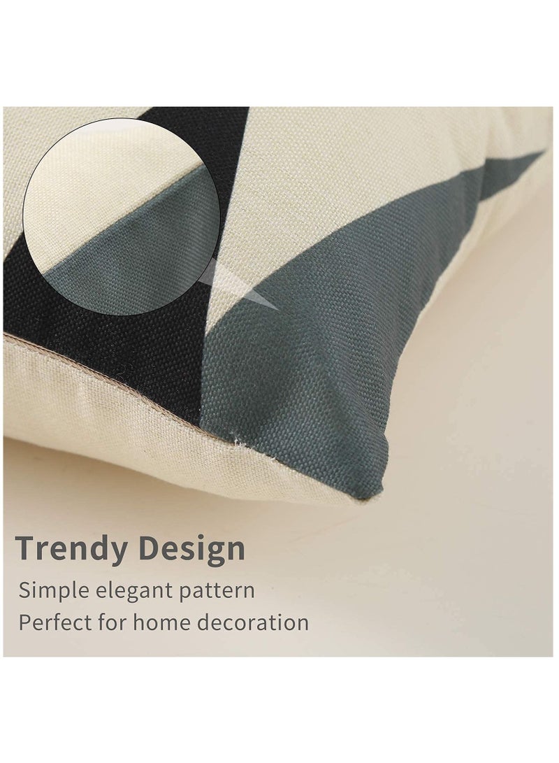 Throw Pillow Covers, Modern Pattern Linen Square Cushion Case for Sofa Couch Bed Home Outdoor Car - Image 5
