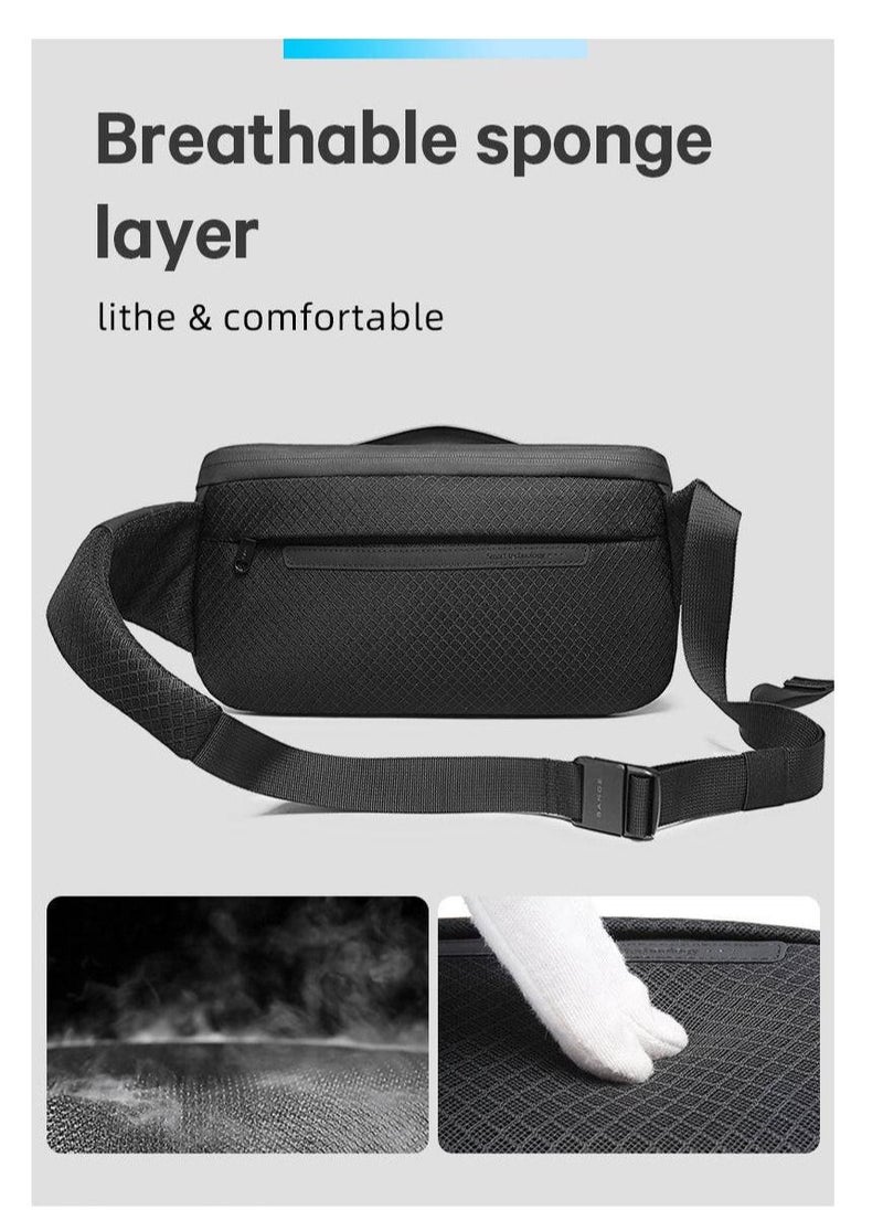 BANGE - BANGE Sling Waterproof Crossbody Bag For Men Grey - Image 1