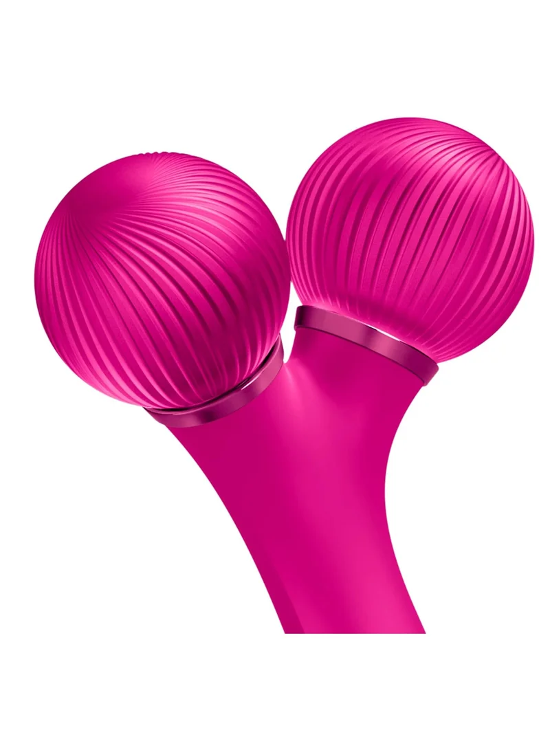 جيسكي SmartAppGuided Sonic Facial Roller | 4 في 1 | محفز ديرما سموث للوجه | ديرما رول | أسطوانة للوجه مهنية | ديرما رولر للعناية بالبشرة وروتين الجمال | بشرة ناعمة - ماجنتا