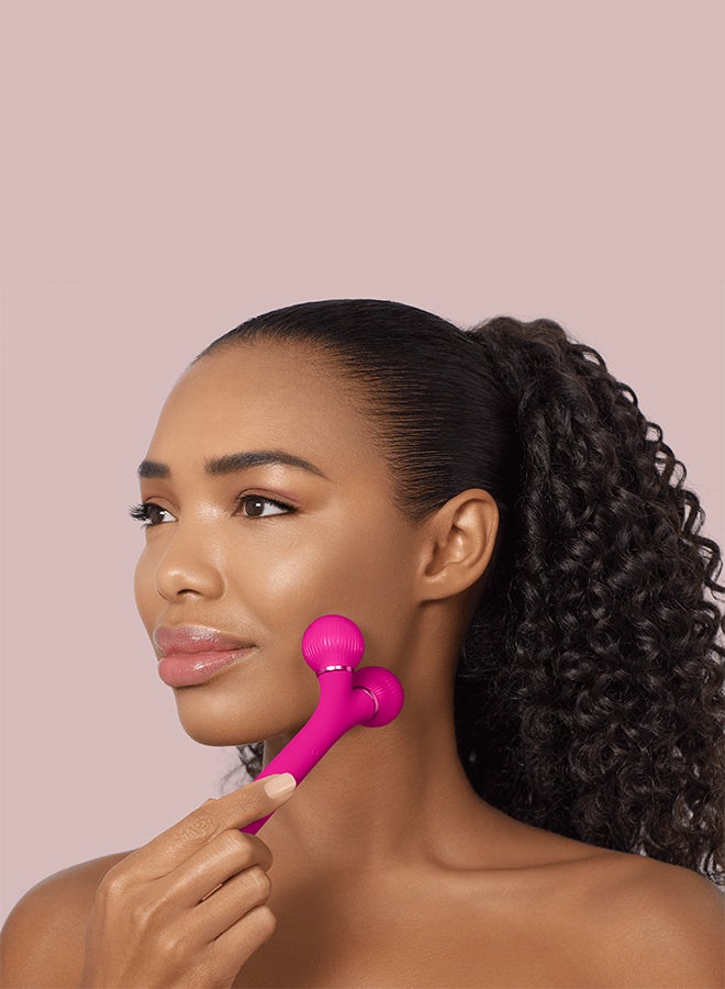 جيسكي مدلك الوجه الصوتي  |  في  | محفز ديرما سموث للوجه | مدلك الوجه الاحترافي | مدلك للعناية بالبشرة وروتين الجمال | بشرة ناعمة - ماجنتا - Image 3