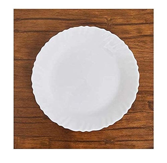 OPAL GLASS LARAH QUARTER PLATE SET WHITE 75 INCH SET OF 6 SUITABLE FOR EVERY OCCASION