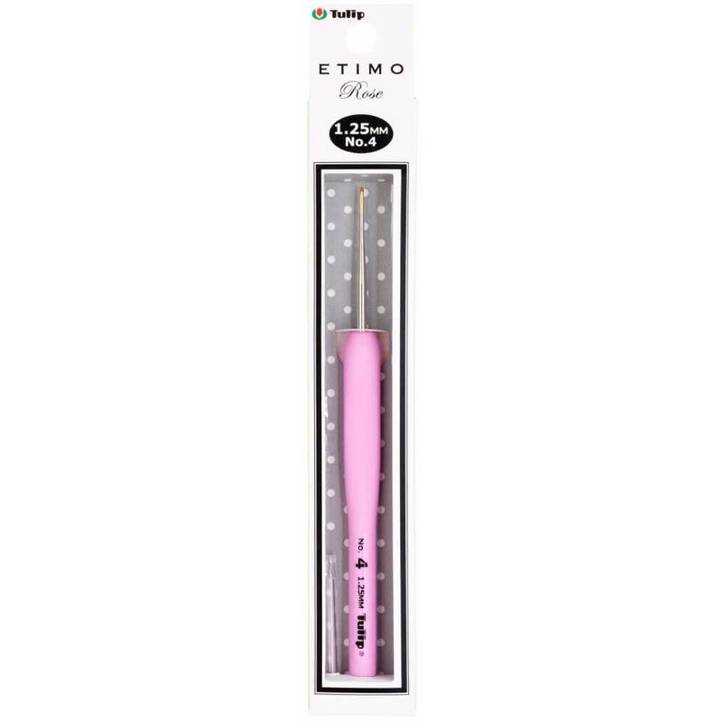 Tulip Needle Company TEL-04E Etimo Rose Steel Crochet Hook-Size 4/1.25mm