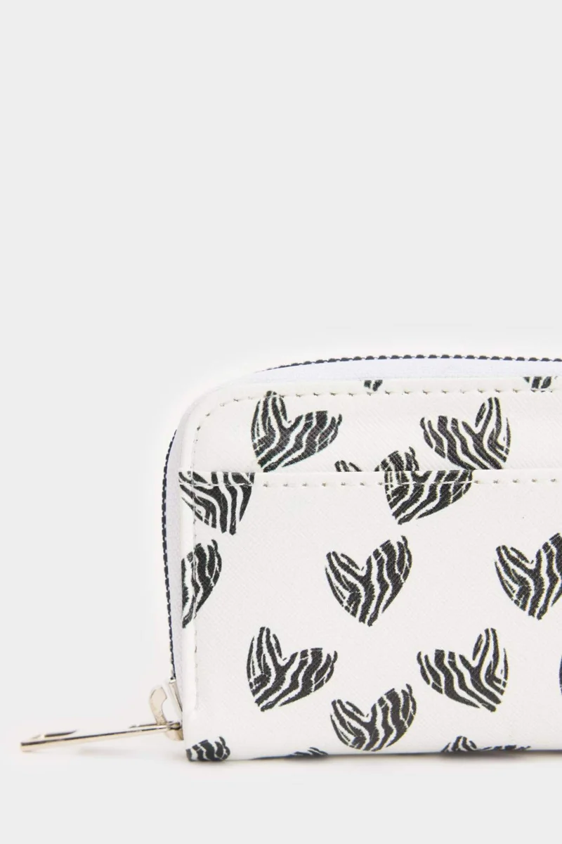 Defacto  Woman Heart Patterned Coin Purse for Women | Best Price UAE