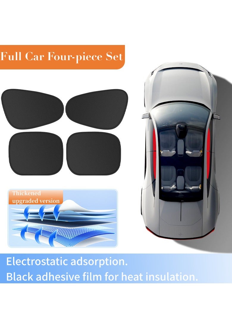 MHD Car Black Adhesive Electrostatic Film Adsorption Sunshade For Side Windows - Sun Protection, Heat Insulation, Side Shade, Car Sun Visor - Image 1