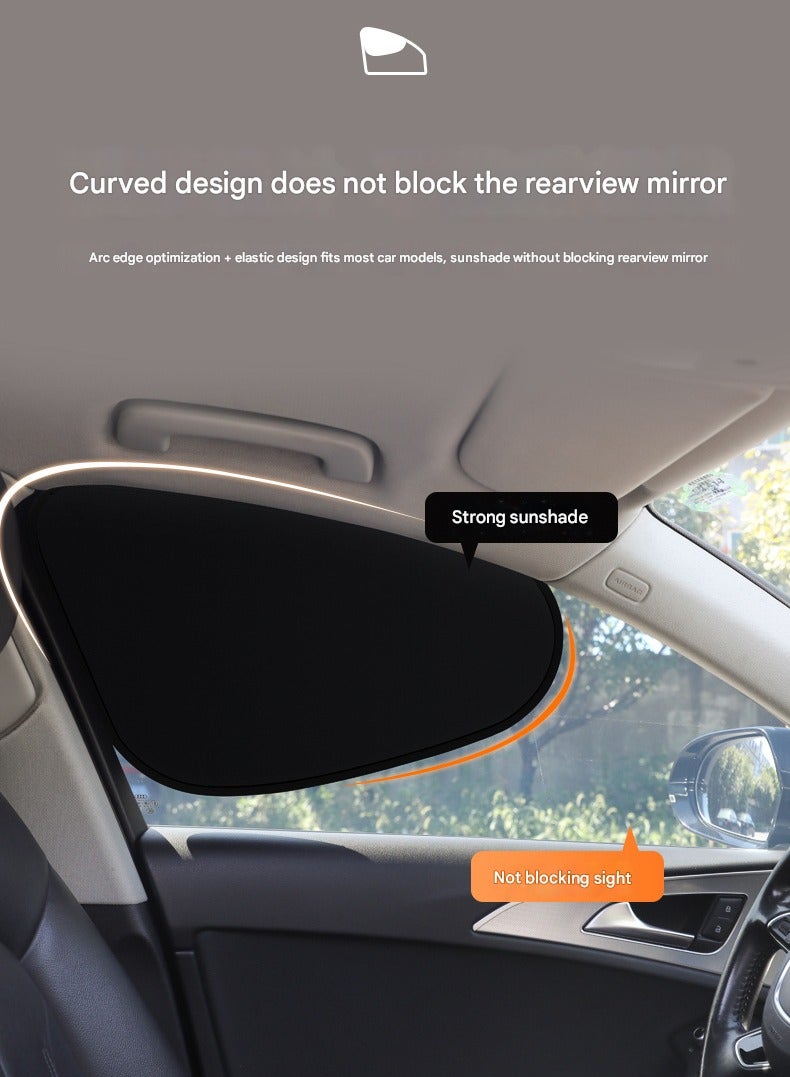 MHD Car Black Adhesive Electrostatic Film Adsorption Sunshade For Side Windows - Sun Protection, Heat Insulation, Side Shade, Car Sun Visor - Image 3