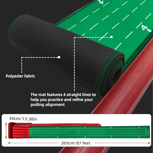 Crestgolf Practice Golf Putting Mat with Ball Return | Game Practice Golf Putting Green | Golf Training Aid for Home, Office, Backyard Indoor & Outdoor Use | Golfing Gifts for Men&Women - Image 4