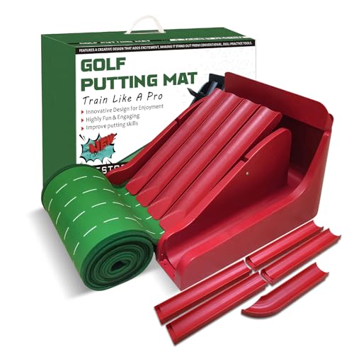 Crestgolf Practice Golf Putting Mat with Ball Return | Game Practice Golf Putting Green | Golf Training Aid for Home, Office, Backyard Indoor & Outdoor Use | Golfing Gifts for Men&Women - Image 1