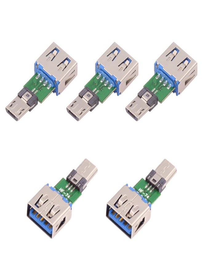 NFHK 5pcs/lot Micro USB 2.0 5Pin Adapter Male Connector to USB Type-A Female OTG Data PCBA Adapter for Tablet Phone - Image 1