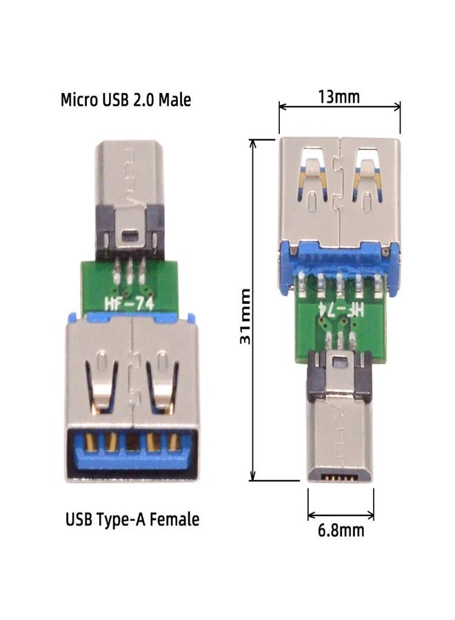 NFHK 5pcs/lot Micro USB 2.0 5Pin Adapter Male Connector to USB Type-A Female OTG Data PCBA Adapter for Tablet Phone - Image 2