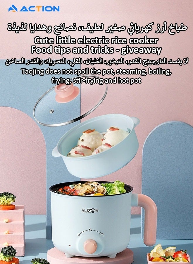 ACTION Hot Pot Electric with Steamer, 1.8 L Portable Lazy Pot, Dual Power Regulation , Suitable for Ramen,Noodles, Soup, Oatmeal Non-Stick Pot, Dorm, Office Must Have Multi Shabu Shabu Pot (1.8 L) - Image 5