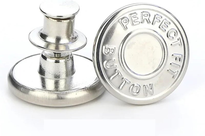 Waist Tightener Clip 160pcs/80set Button Pins Pant Adjustable Metal Pants Buttons Tightener(No.5) - Image 2