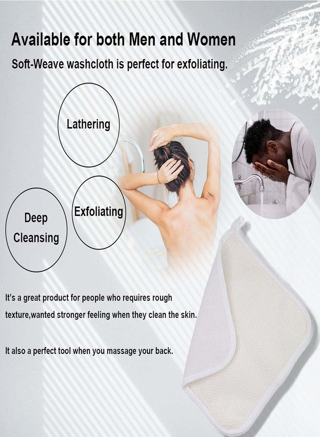 PPHAO BASIC PPHAO - Soft Weave Washcloth for Face - Face Washcloths - Exfoliating Washcloths for Dead Skin - Washcloth Scrubber for Body - Towel - Double Sided Design - 12 Pack - Image 4
