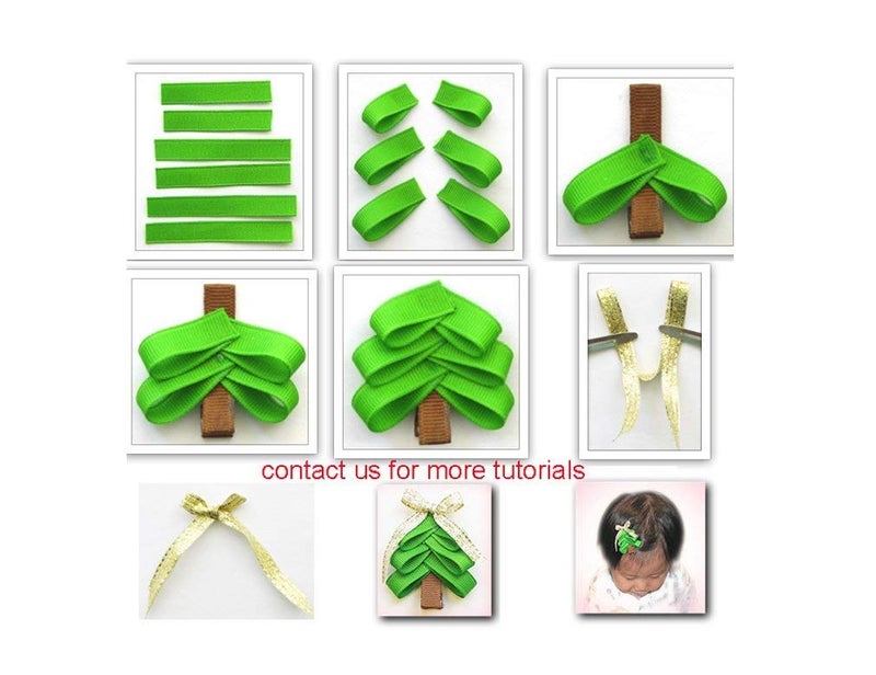 Q-YO Holiday Christmas Grosgrain Ribbon Set for Gift Package Wrapping, Hair Bow Clip Accessory Making, Crafting, Decoration (60yd(12x5yd) 3/8" Grosgrain Ribbon-Xmas) - Image 4