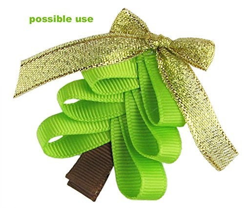 Q-YO Holiday Christmas Grosgrain Ribbon Set for Gift Package Wrapping, Hair Bow Clip Accessory Making, Crafting, Decoration (60yd(12x5yd) 3/8" Grosgrain Ribbon-Xmas) - Image 5