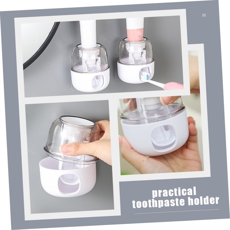 Automatic Toothpaste Squeezer Holder Stand Multipurpose Bathroom Storage Organizer - Image 4