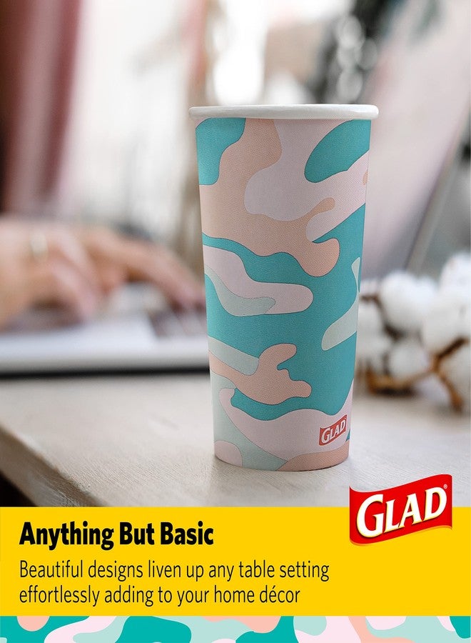 Glad Everyday Disposable Paper Cups, Camo Pattern - Heavy Duty Drinking Cup for All Beverages and Every Day Use, 12 Ounce, 50 Count - Image 5