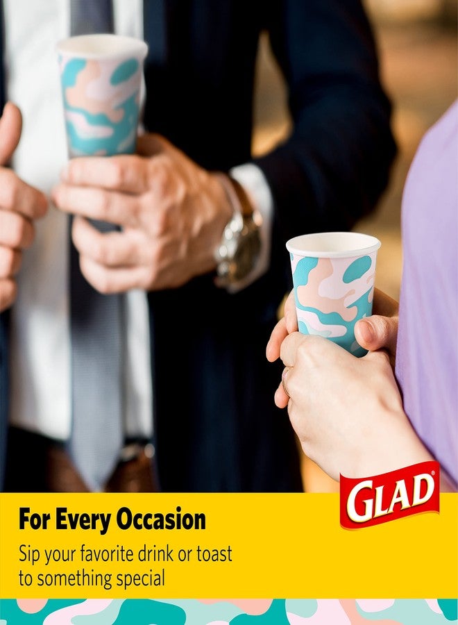 Glad Everyday Disposable Paper Cups, Camo Pattern - Heavy Duty Drinking Cup for All Beverages and Every Day Use, 12 Ounce, 50 Count - Image 4