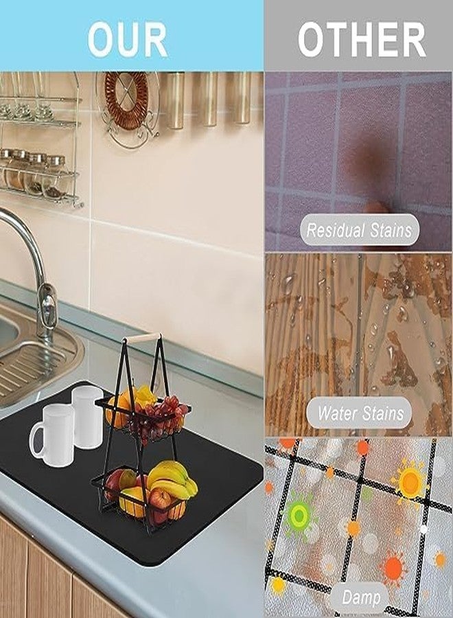 Marve Dish Drying mat 30 x 40 Cm for Kitchen Water Absorbent mat Drying mat for Kitchen Utensils Large Dry mat for Kitchen Utensils Drying mat Water Absorbent mats for Kitchen Items (1) - Image 5