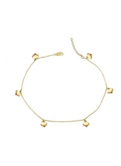 Italian Style Plated Chain Heart Charms Anklet