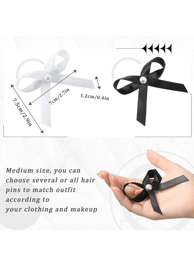 HAIMEIKANG 12 Pieces Hair Bow Clips For Women Hair Ribbon For Women And Girls Mini Hair Clips Accessories Satin Bowknot Hair Clips By Haimeikang  - Image 4