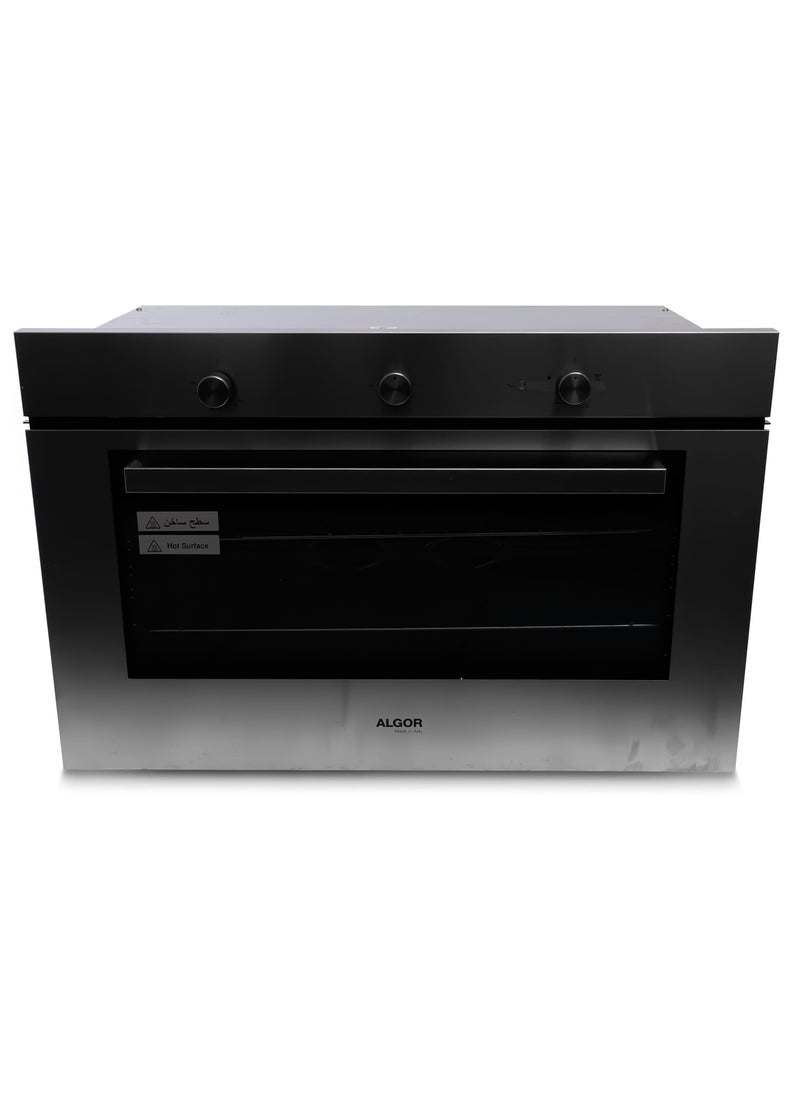 ALGOR Algor Built-in oven, gas and electric, 4 Functions, 90 Cm, 110 L, Interior Lighting, Timer, Italy, Steel - AL-OK94GEX  - Image 1