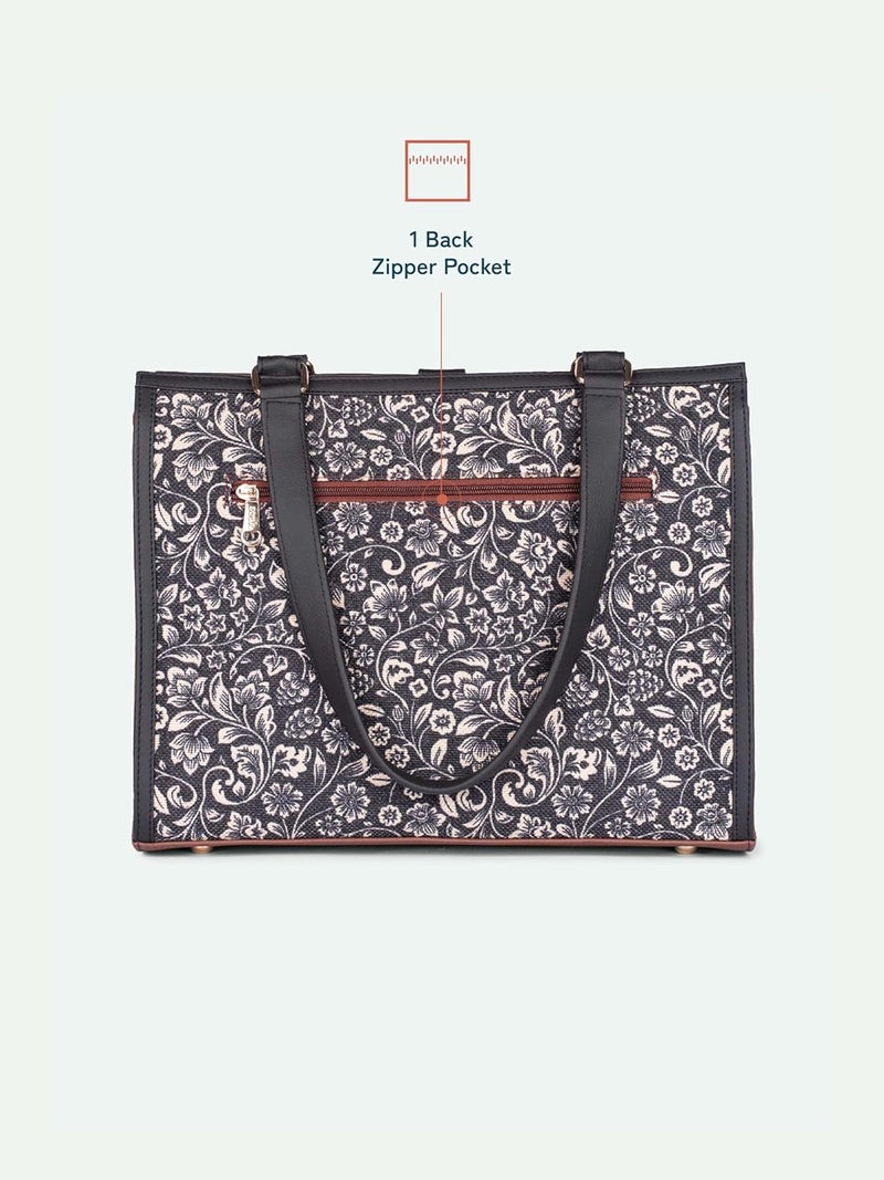 ZOUK Rhea Kapoor Office Bag | Fits up to 15 inch Laptop | Stylish Handbag for Office, Travel & Daily Use | Water-Resistant | Lightweight & Spacious | - Image 5