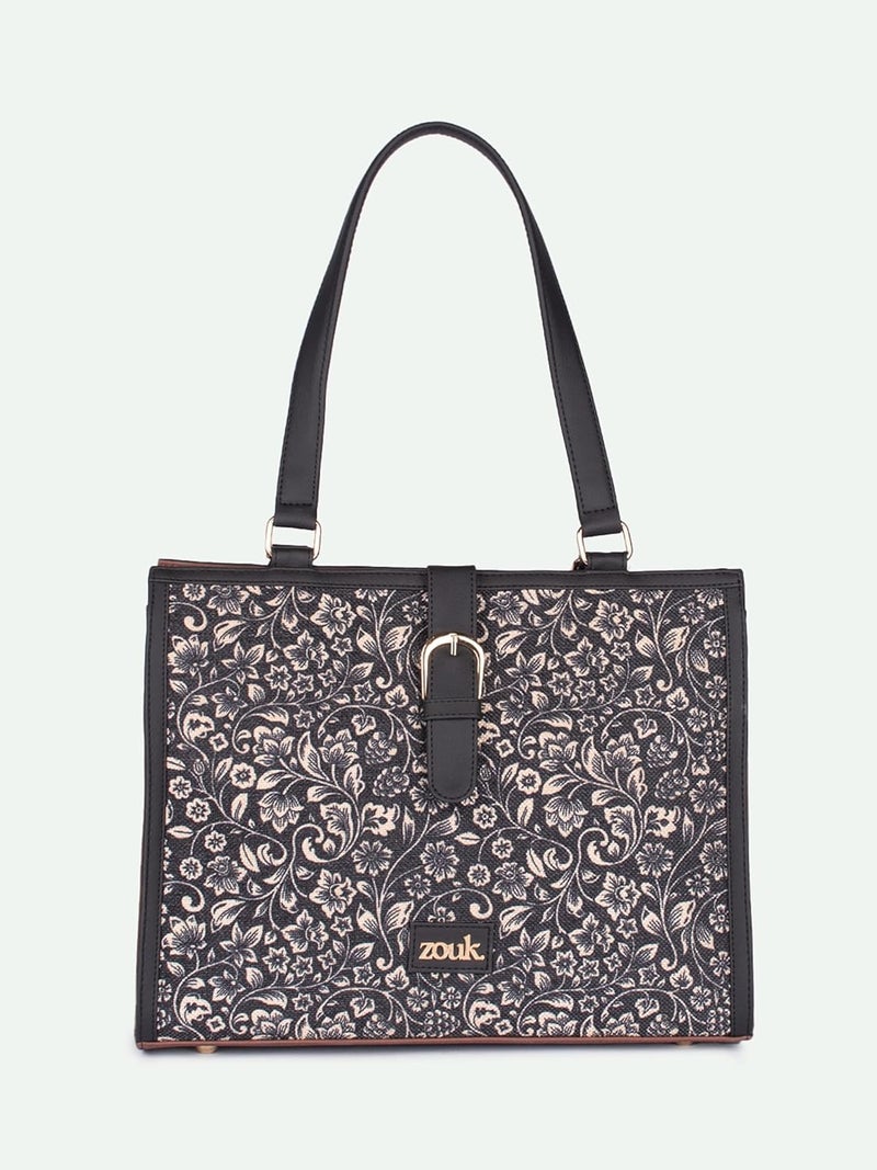 ZOUK Rhea Kapoor Office Bag | Fits up to 15 inch Laptop | Stylish Handbag for Office, Travel & Daily Use | Water-Resistant | Lightweight & Spacious | - Image 4