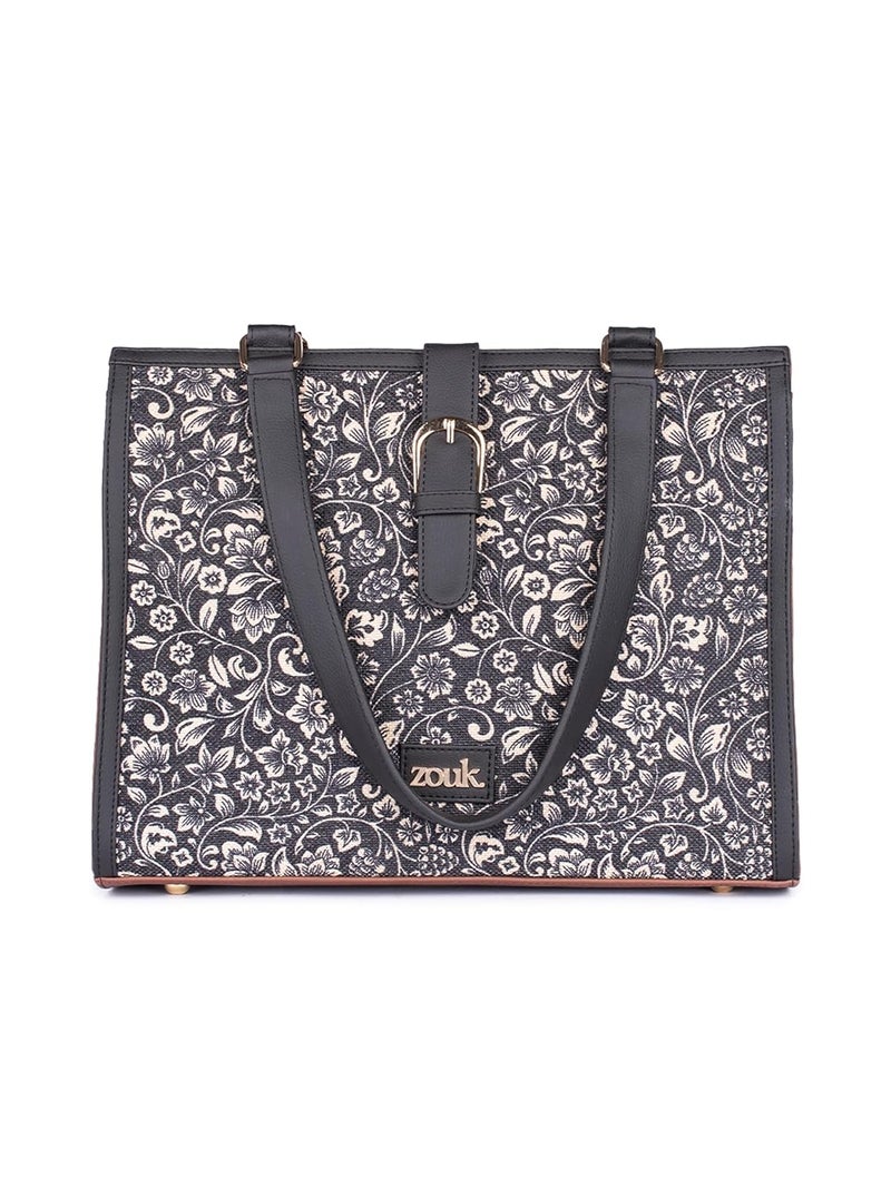 ZOUK Rhea Kapoor Office Bag | Fits up to 15 inch Laptop | Stylish Handbag for Office, Travel & Daily Use | Water-Resistant | Lightweight & Spacious | - Image 1