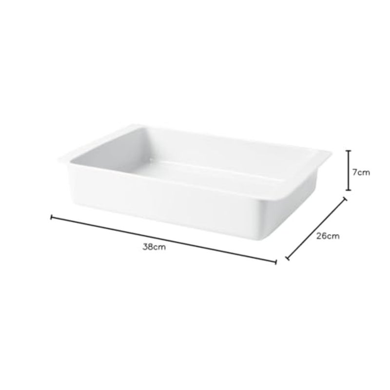 365 Oven Dish White 38 cmx 26 cmx 7 cm - Image 3