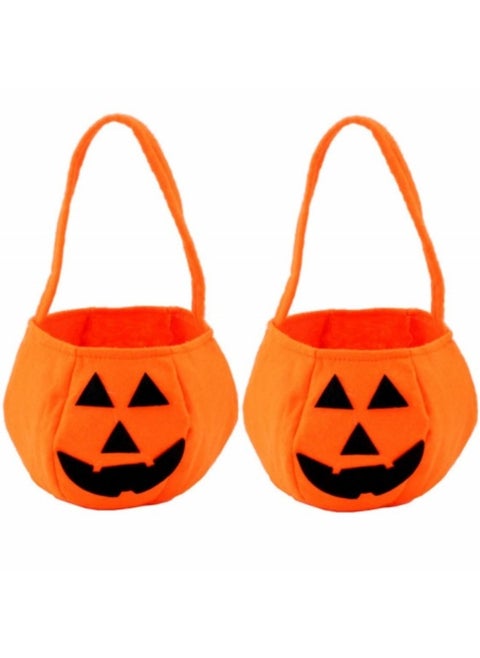 2 Pack Pumpkin Candy Bags for Kids