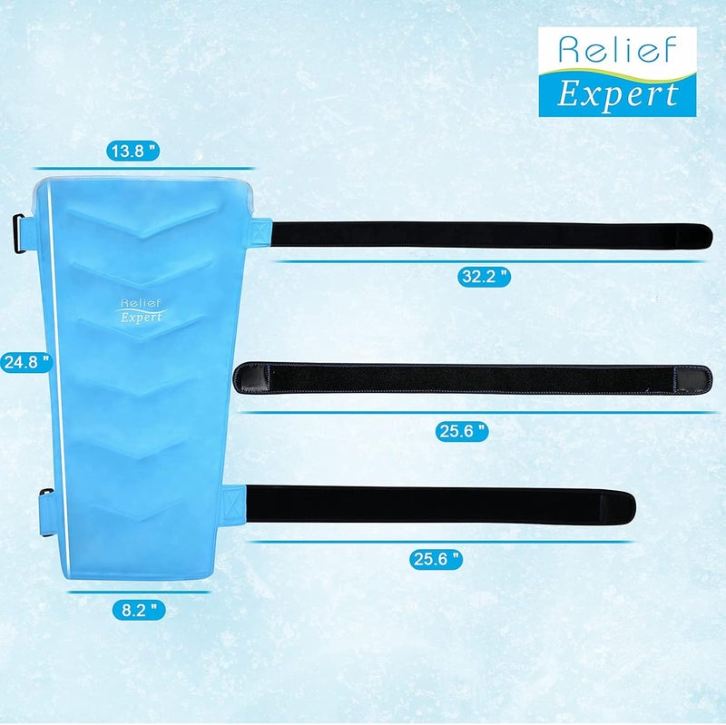 Relief Expert Large Leg Ice Pack Wrap  Reusable Gel Cold Pack for Leg Knee Thigh  Hip with 3 Adjustable Straps Cold Compress Wrap for Muscle Recovery  Soothing Support After Workout - Image 5