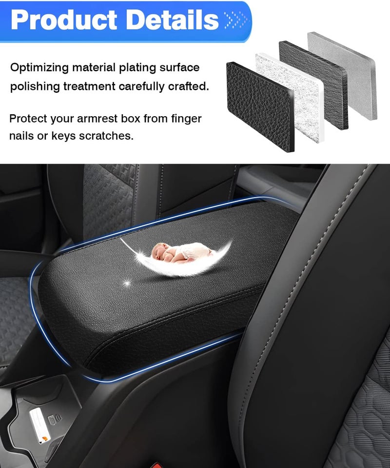 Autorder Center Console Cover for 2015-2022 Chevrolet Chevy Colorado/GMC Canyon Accessories Armrest Cover Anti-Scratch Middle Console Pad Leather Armrest Protector - Image 4