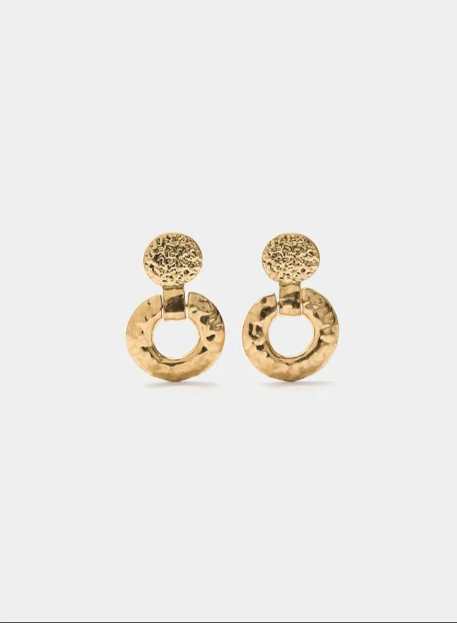 بارفوا أقراط ذهبية بحلق ذهبي